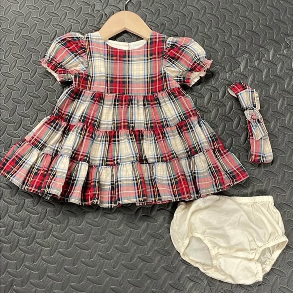 Baby Plaid Tiered Dress Set - Gap